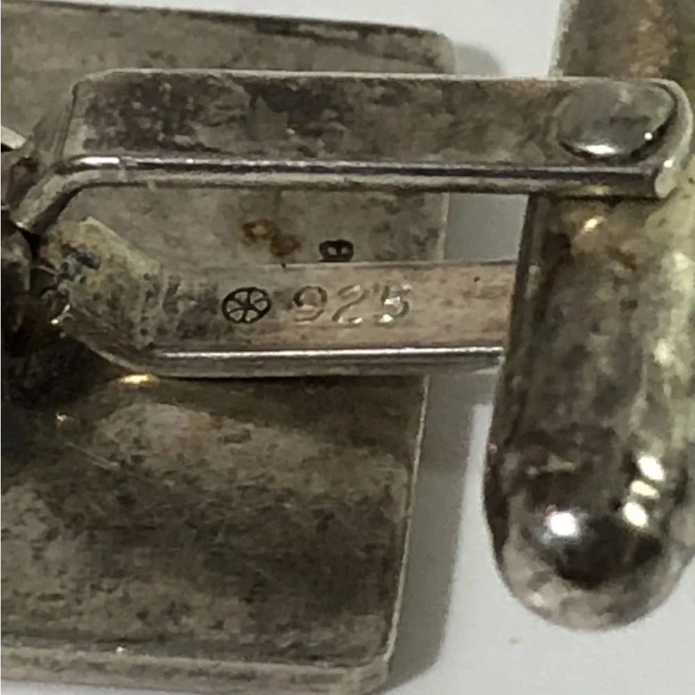 Vintage 925 Sterling Silver Cufflinks Monogram “KMC” Men’s Jewelry 10g
